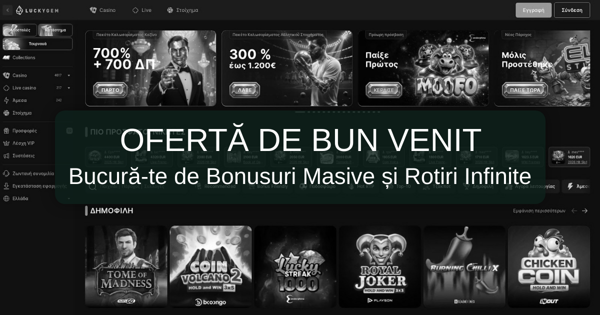 LuckyGem Casino - Lumea Jocurilor Norocului din România